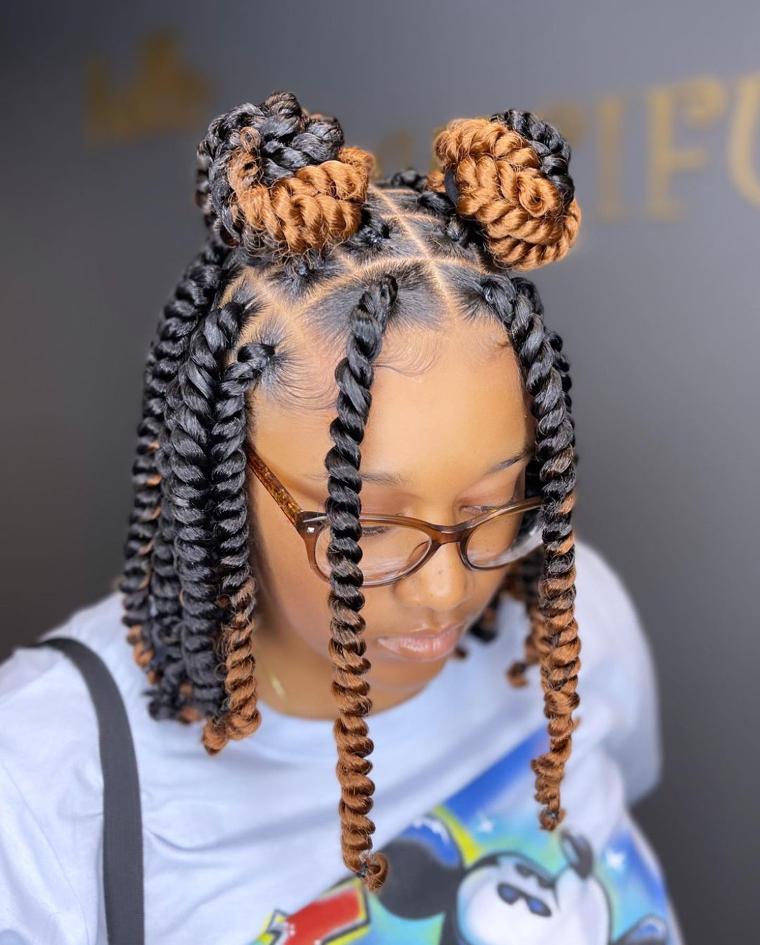 passion twists half-up space buns