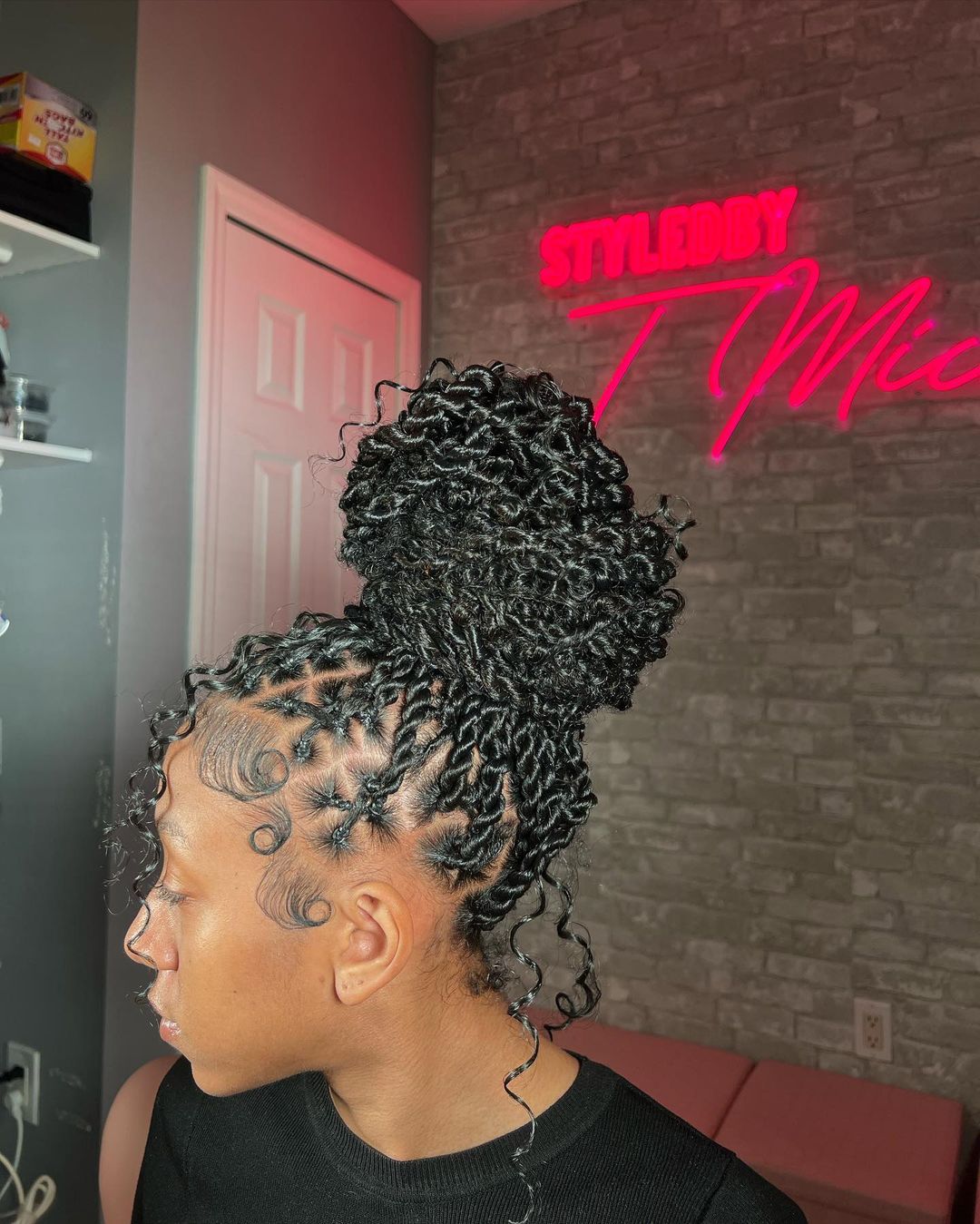 passion twists maciço top knot