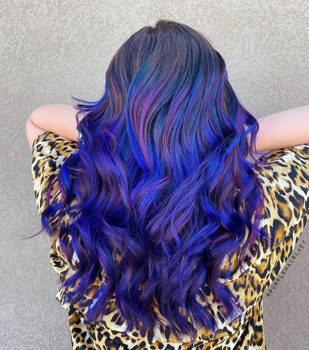 purple and blue highlights