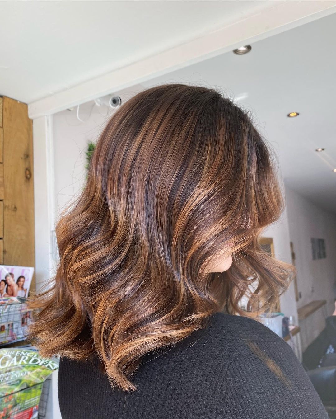 rijke karamel koperen balayage 