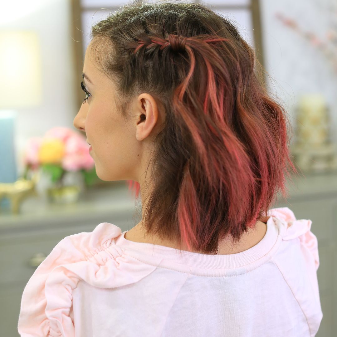 short soft waves with a side braid