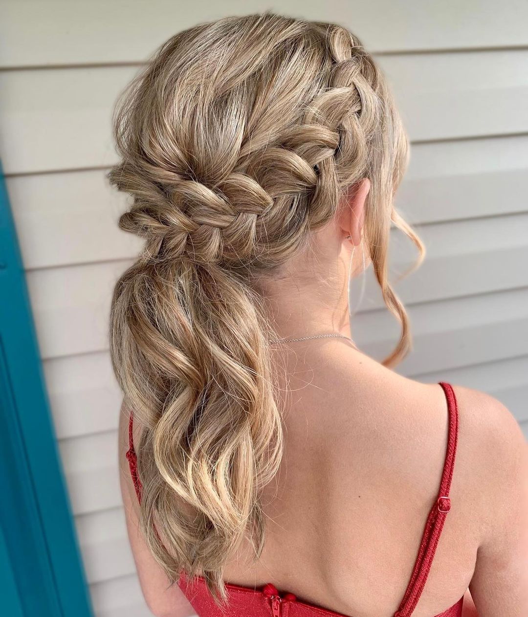 side braid into a pony