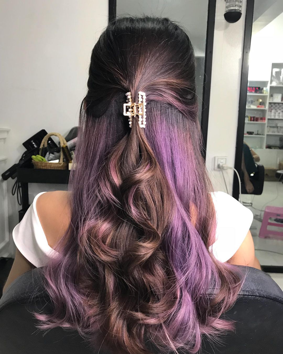 soft purple highlights