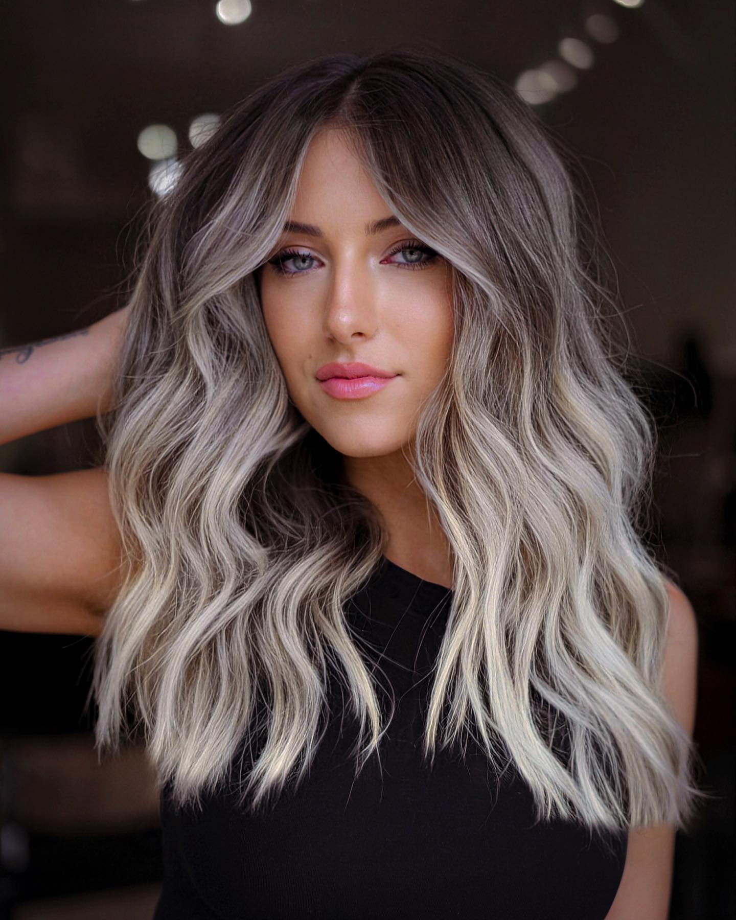 bleach blonde ombre