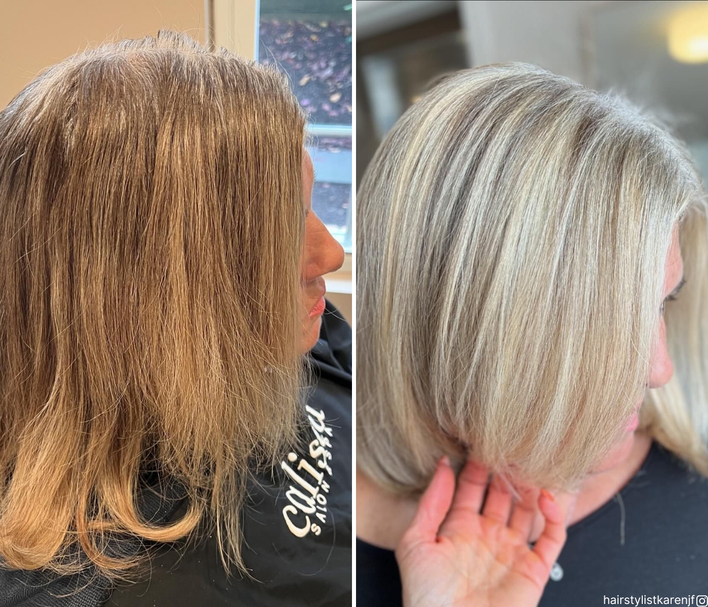 blonde gray blending