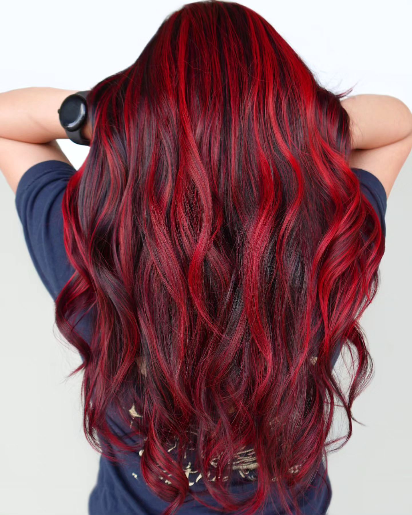 bright cherry red highlights