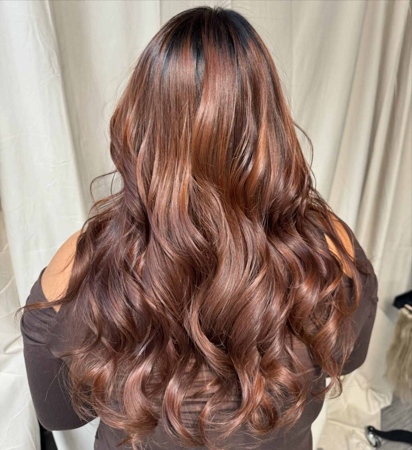 balayage castaño rojizo