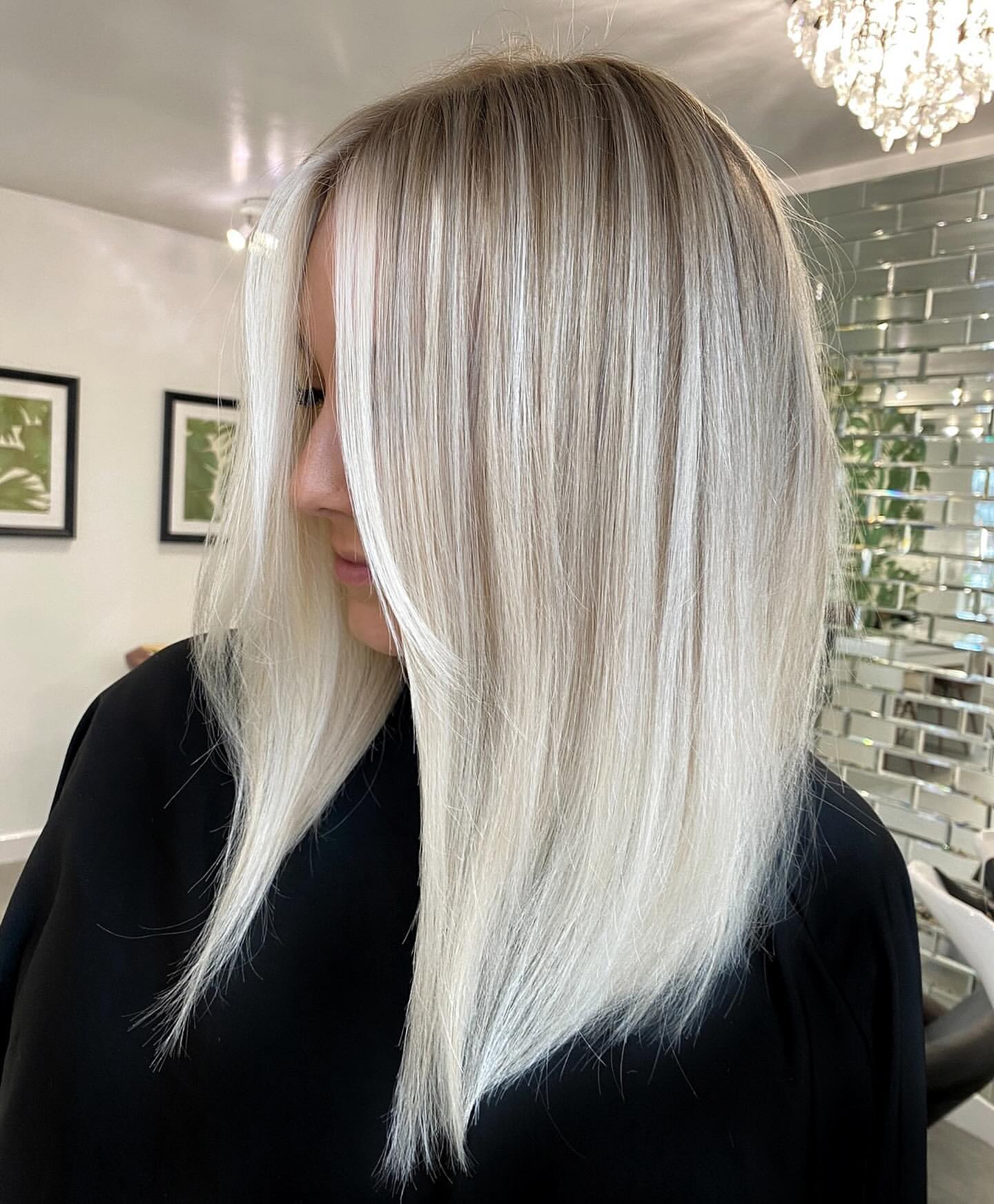 icy blonde highlights beige lowlights