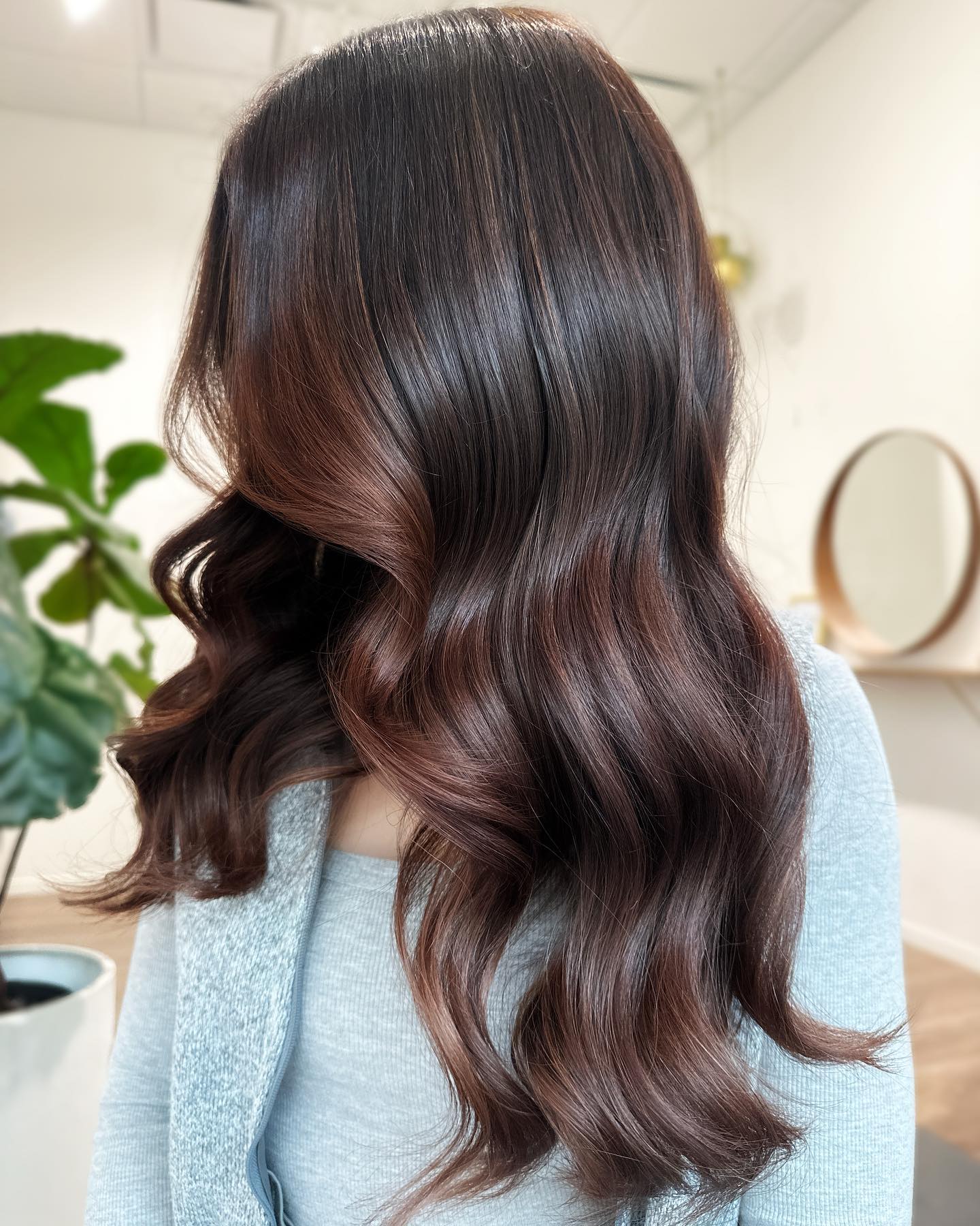 kaneelbruine balayage