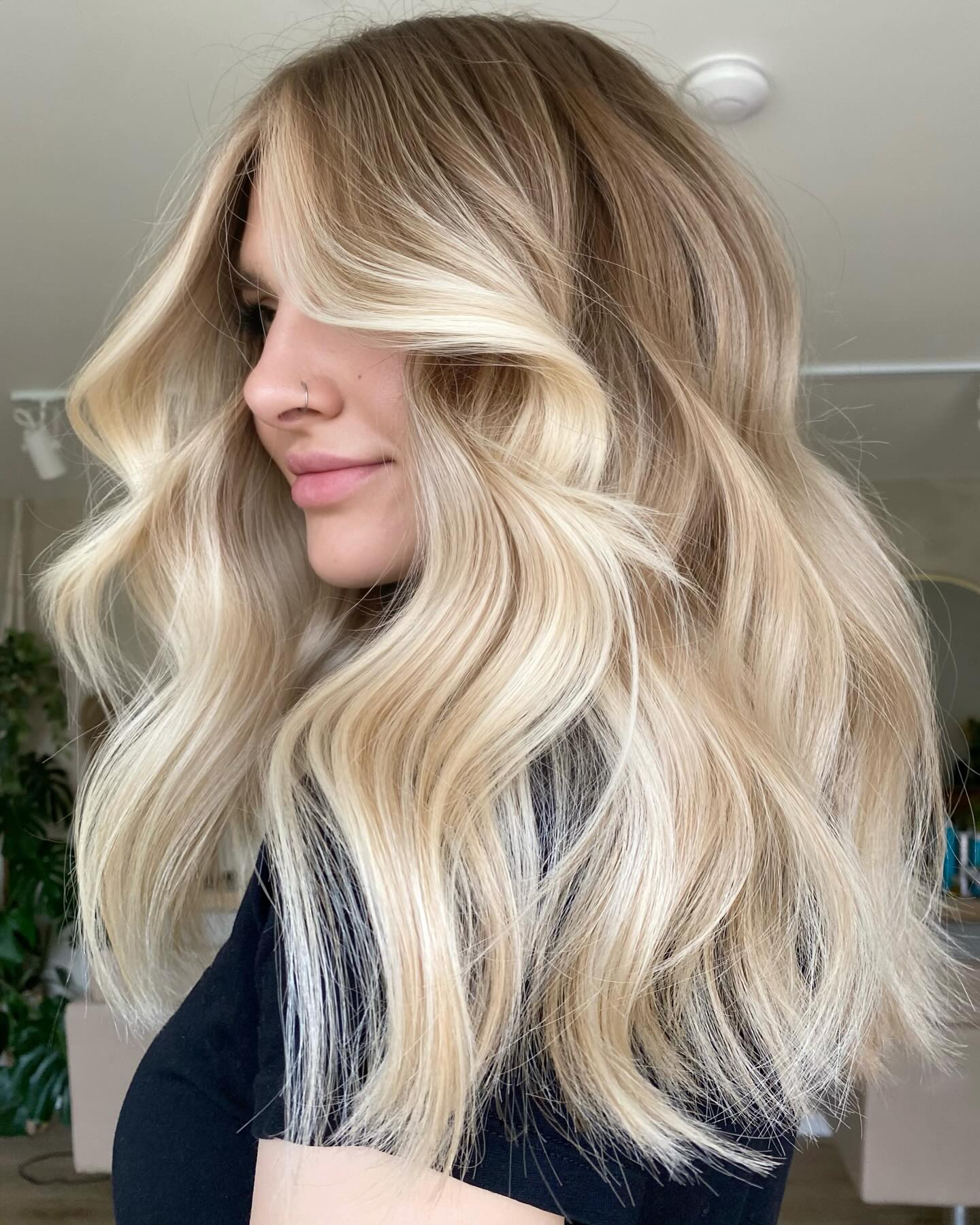 blond décoloré balayage