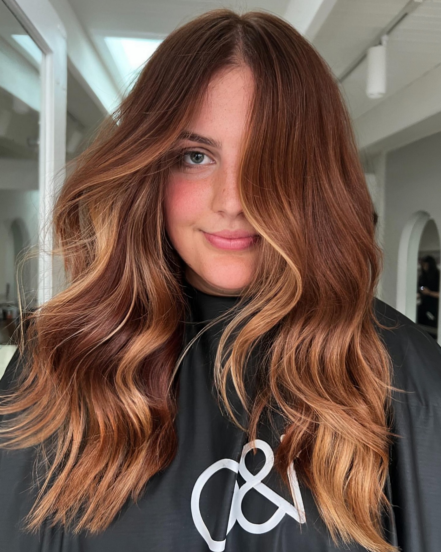 balayage castanho cobre caramelo