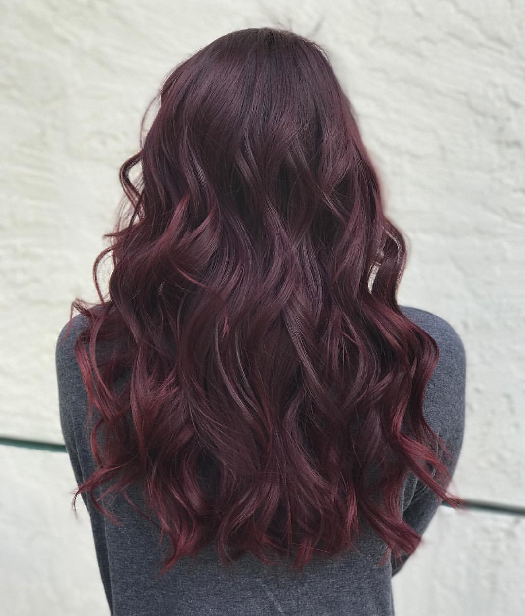 burgundy dark dimensional hair