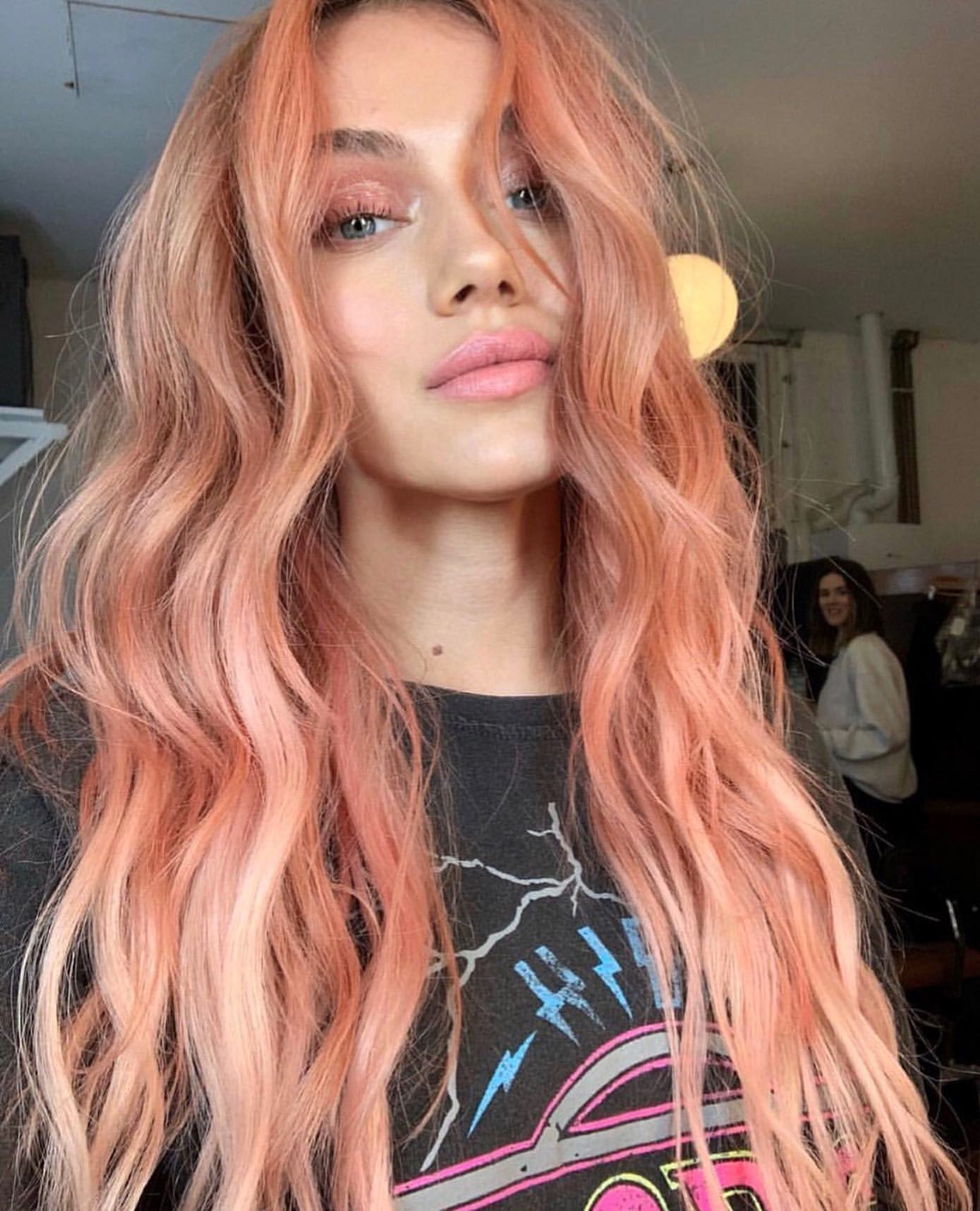 ripe peach hair