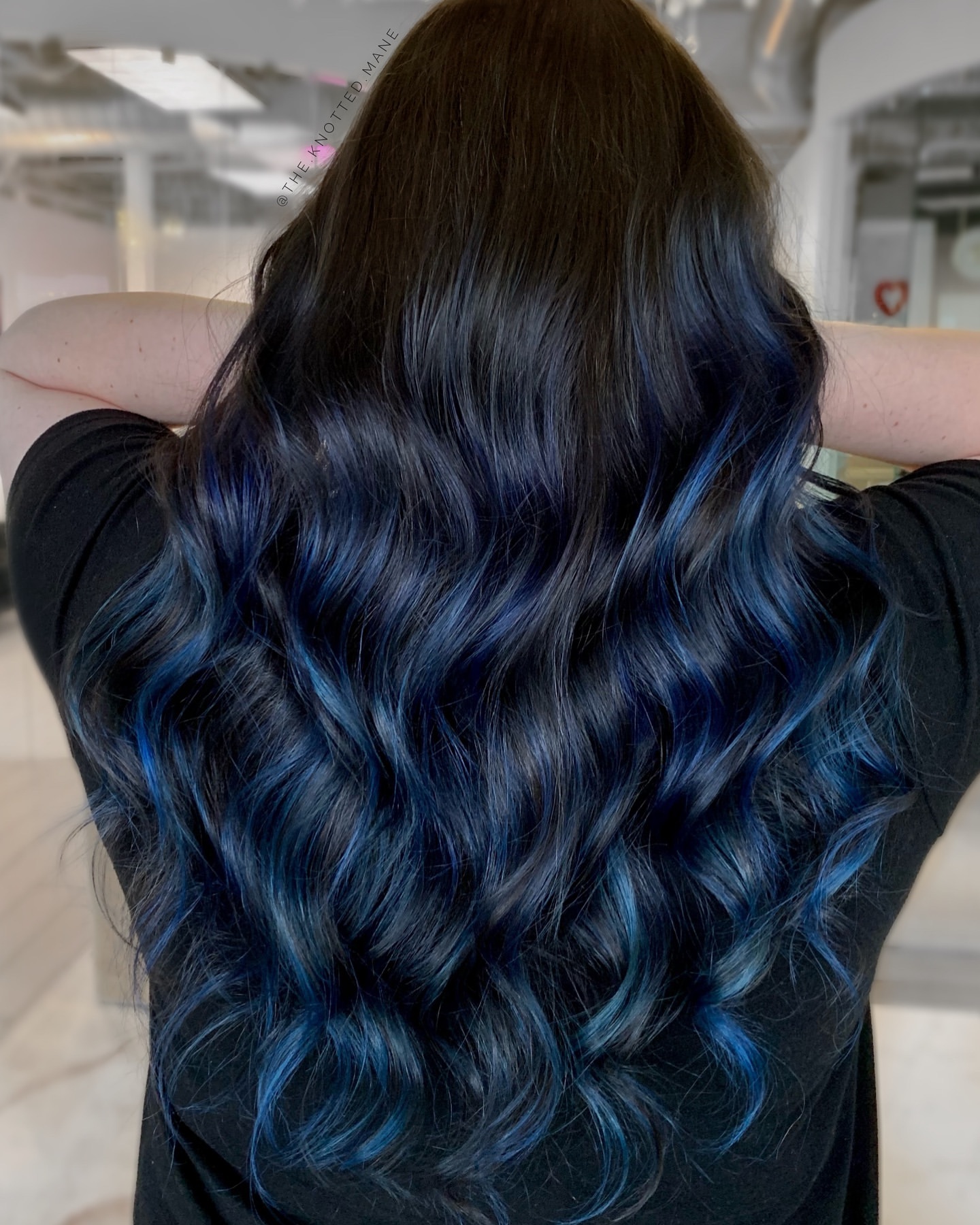 blue highlights