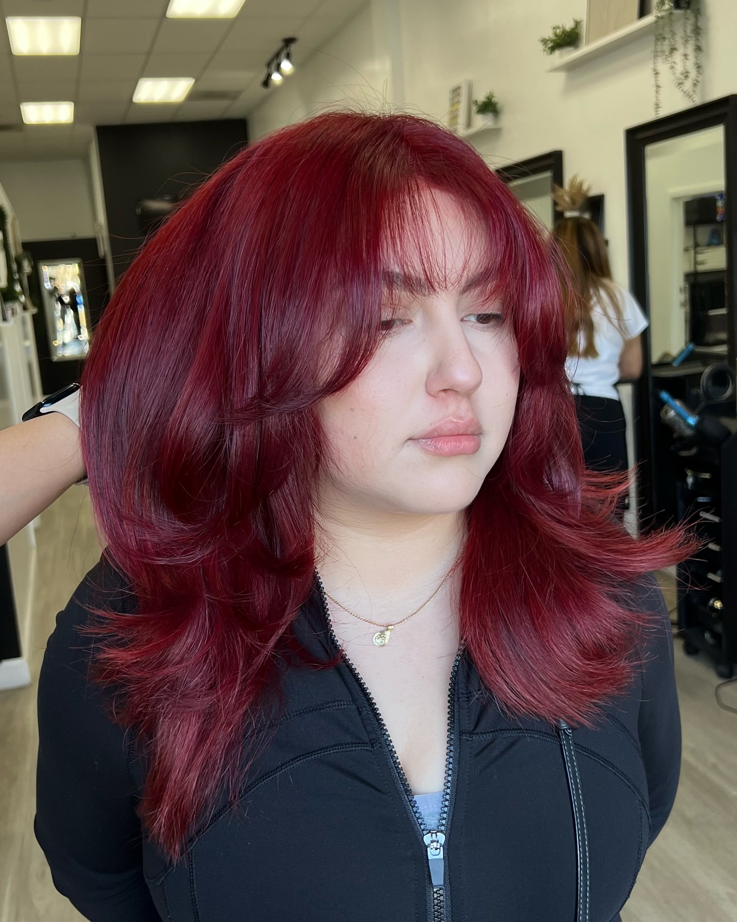 deep cherry red butterfly cut