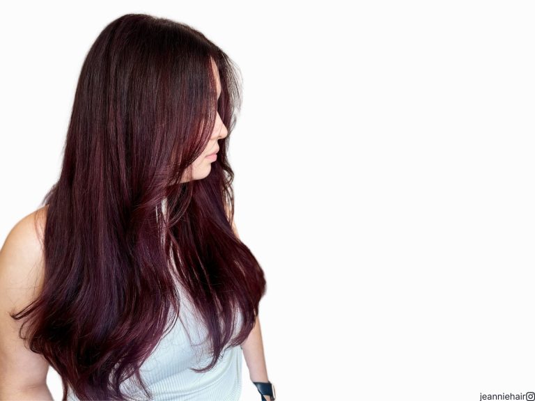 dark burgundy hair