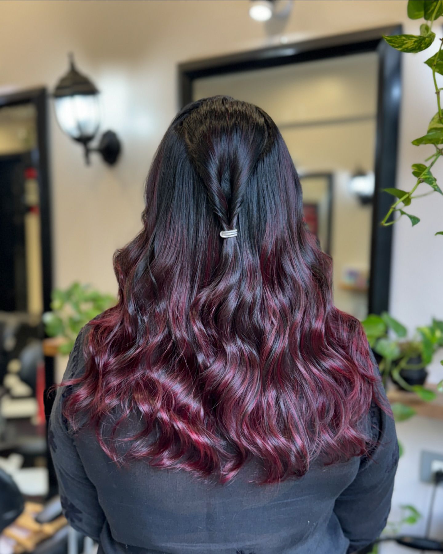 dark burgundy ombre