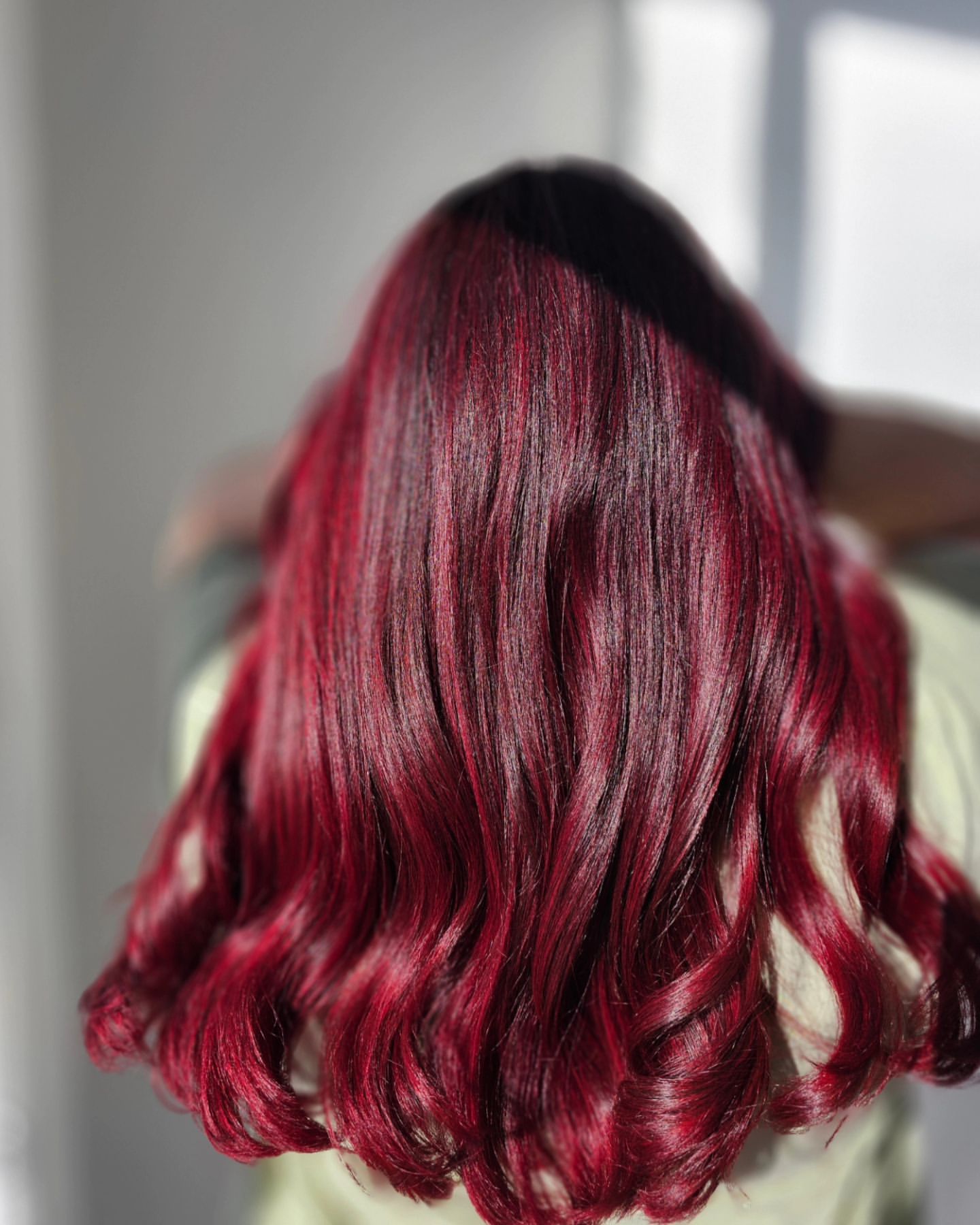 balayage rouge rubis