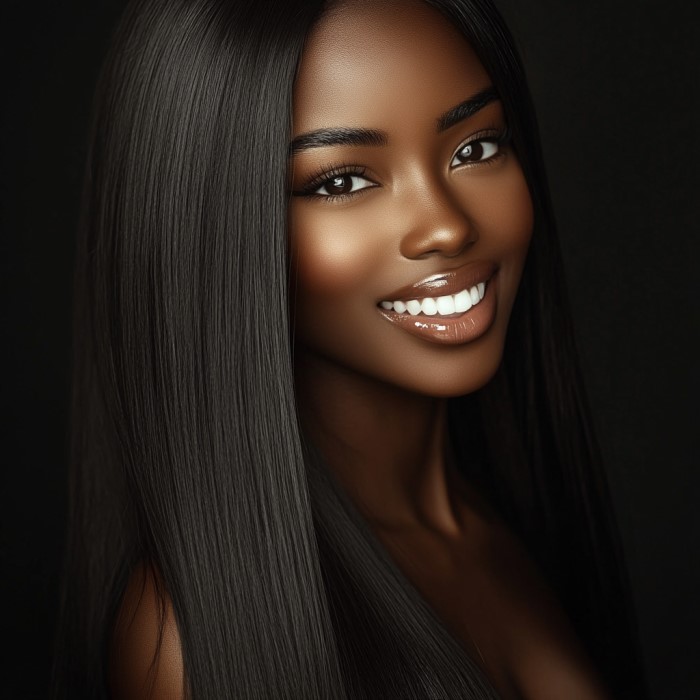 Straightened Hairstyle For Black Girls