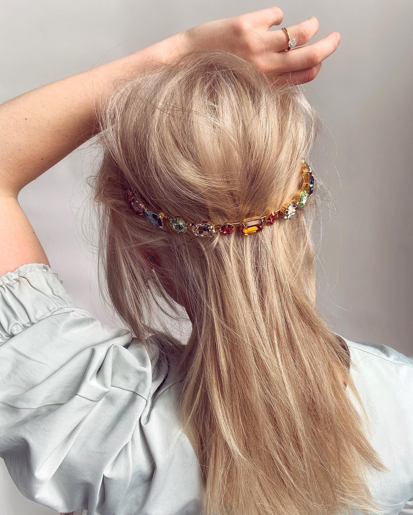 accessory headband half-up style