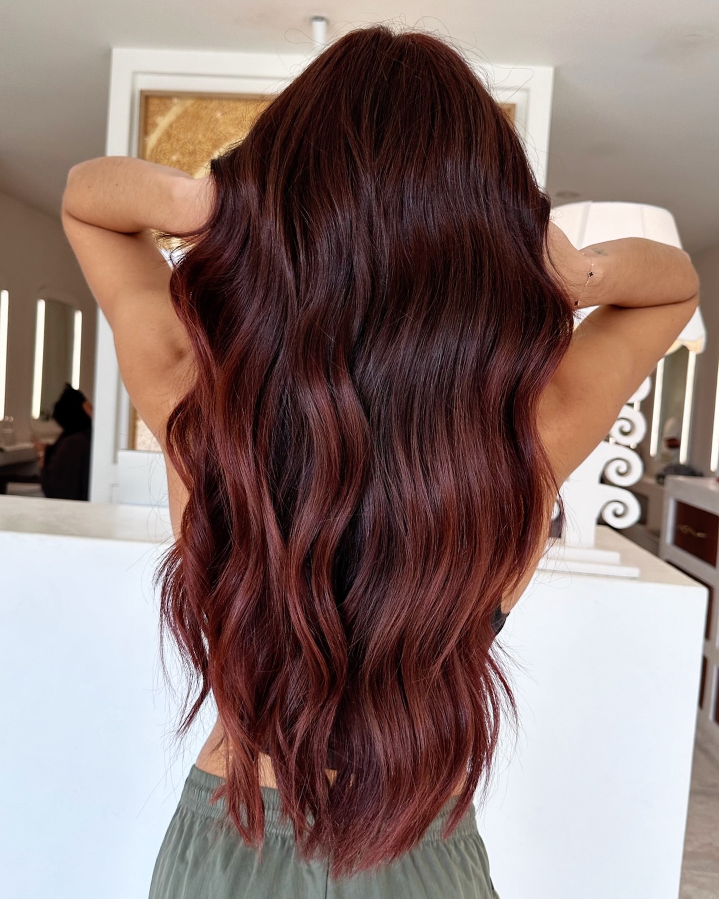 balayage rosso ciliegia cola