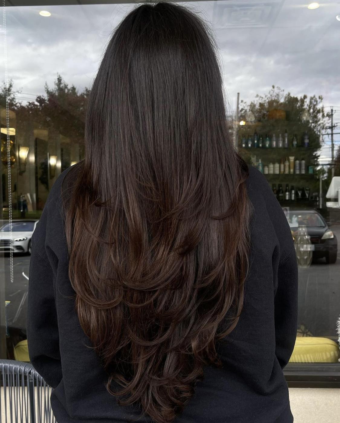 Coupe de cheveux en V pour femmes