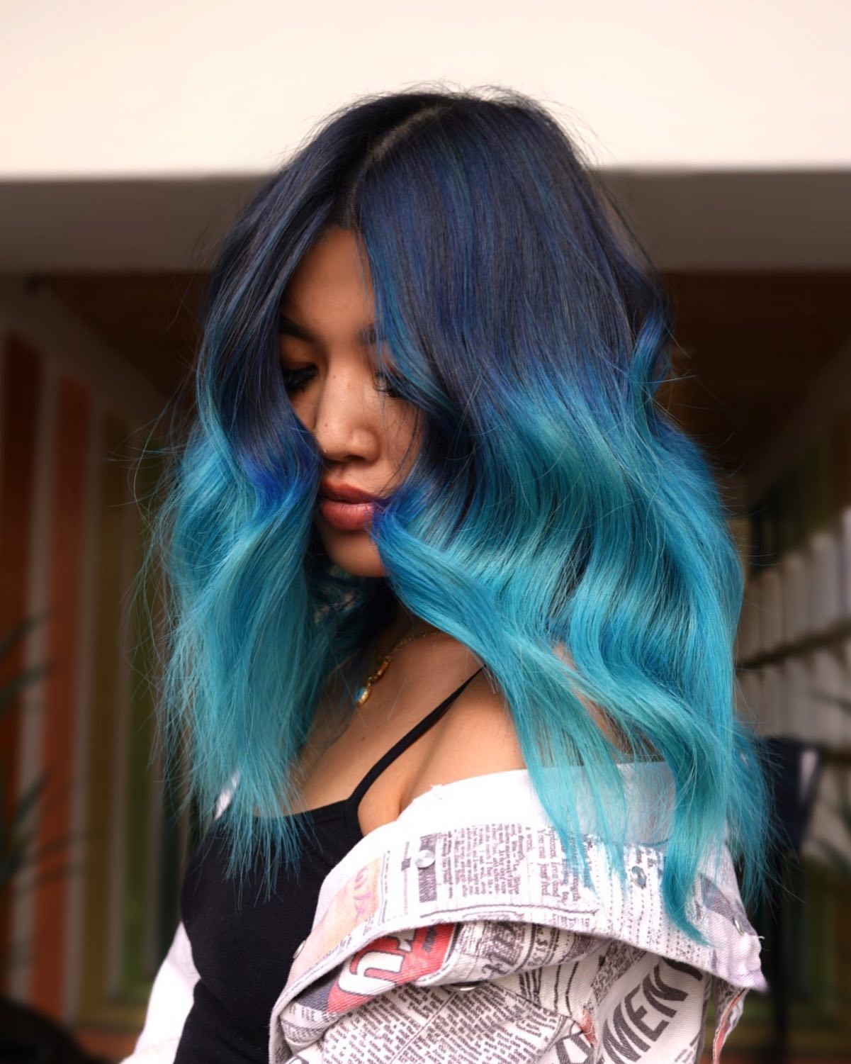 blue on blue ombre