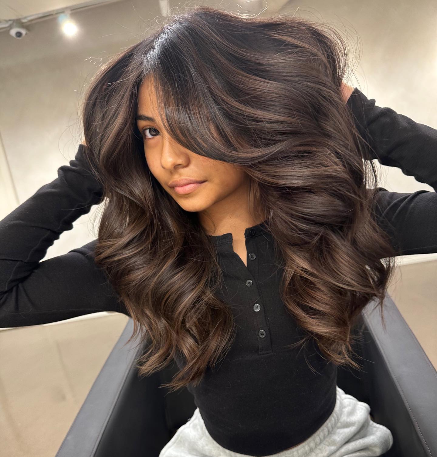 soft brunette balayage