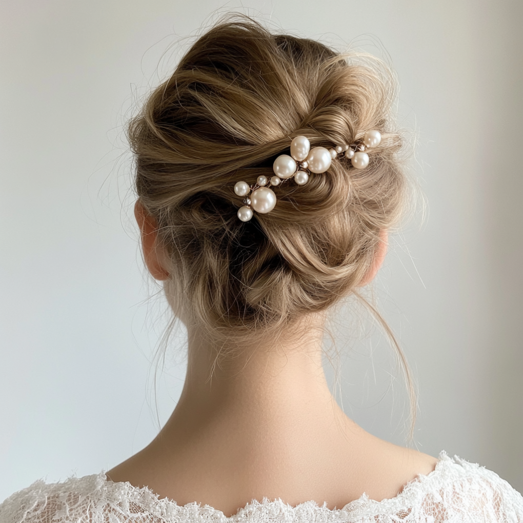 Accessorio per capelli con perle