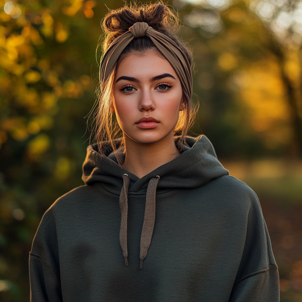 Hoodie Hairstyle With Headband