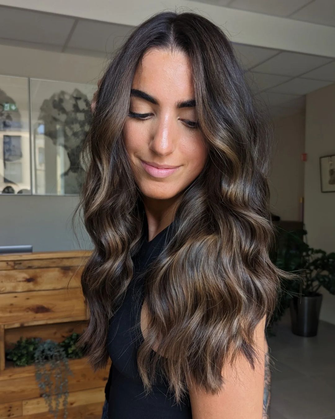 balayage castanho dourado