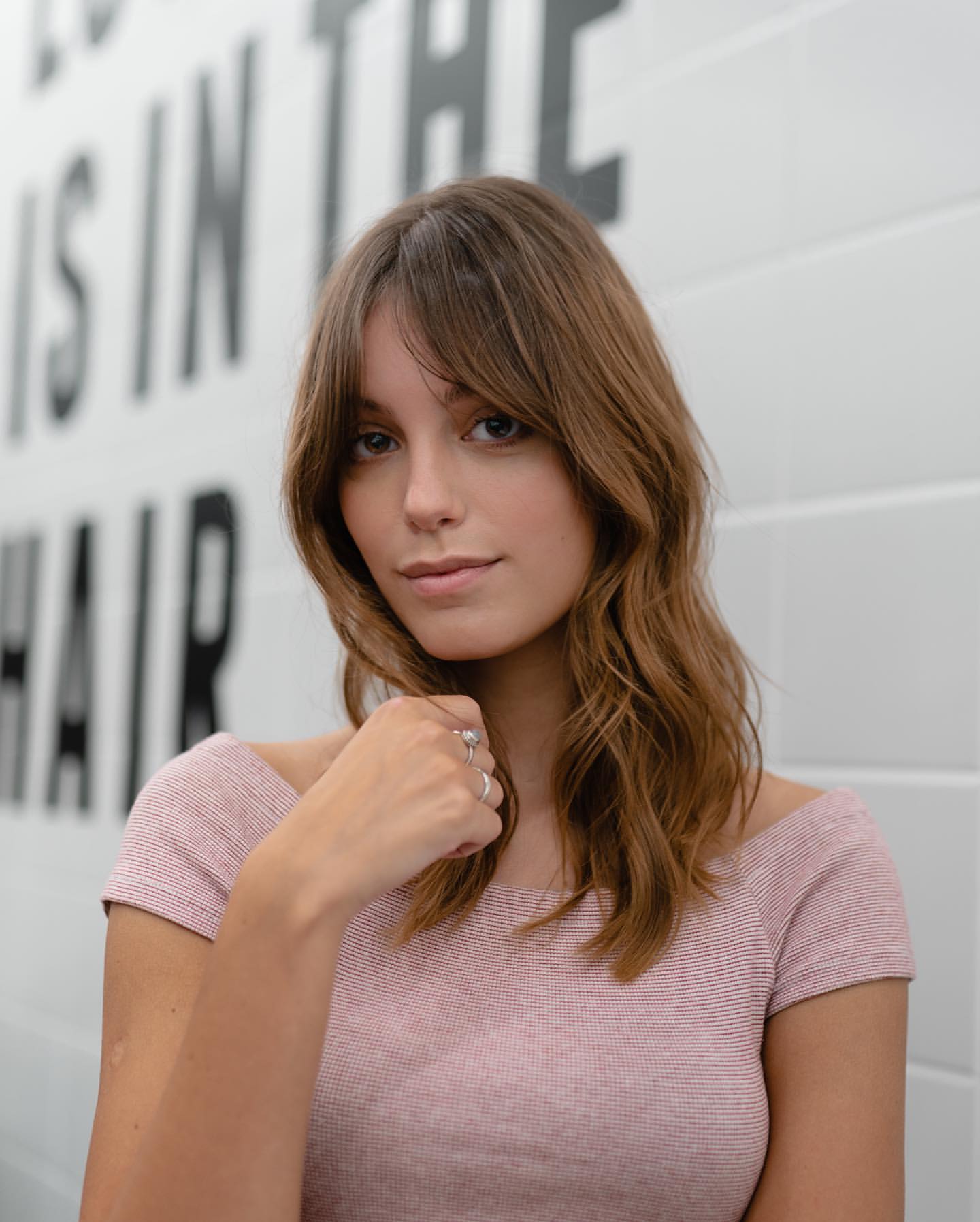 cheveux moyens avec des couches fantômes