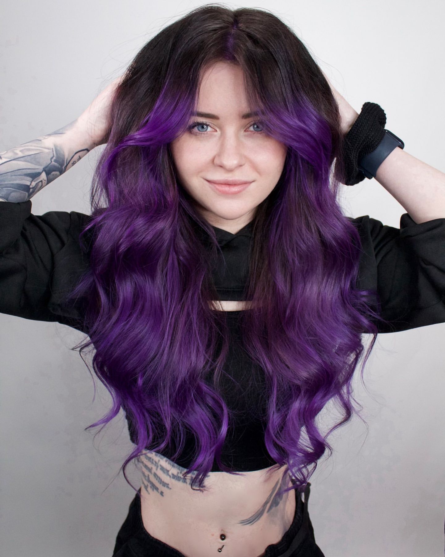 balayage morado