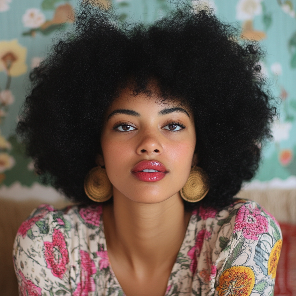 afro natural hairstyle