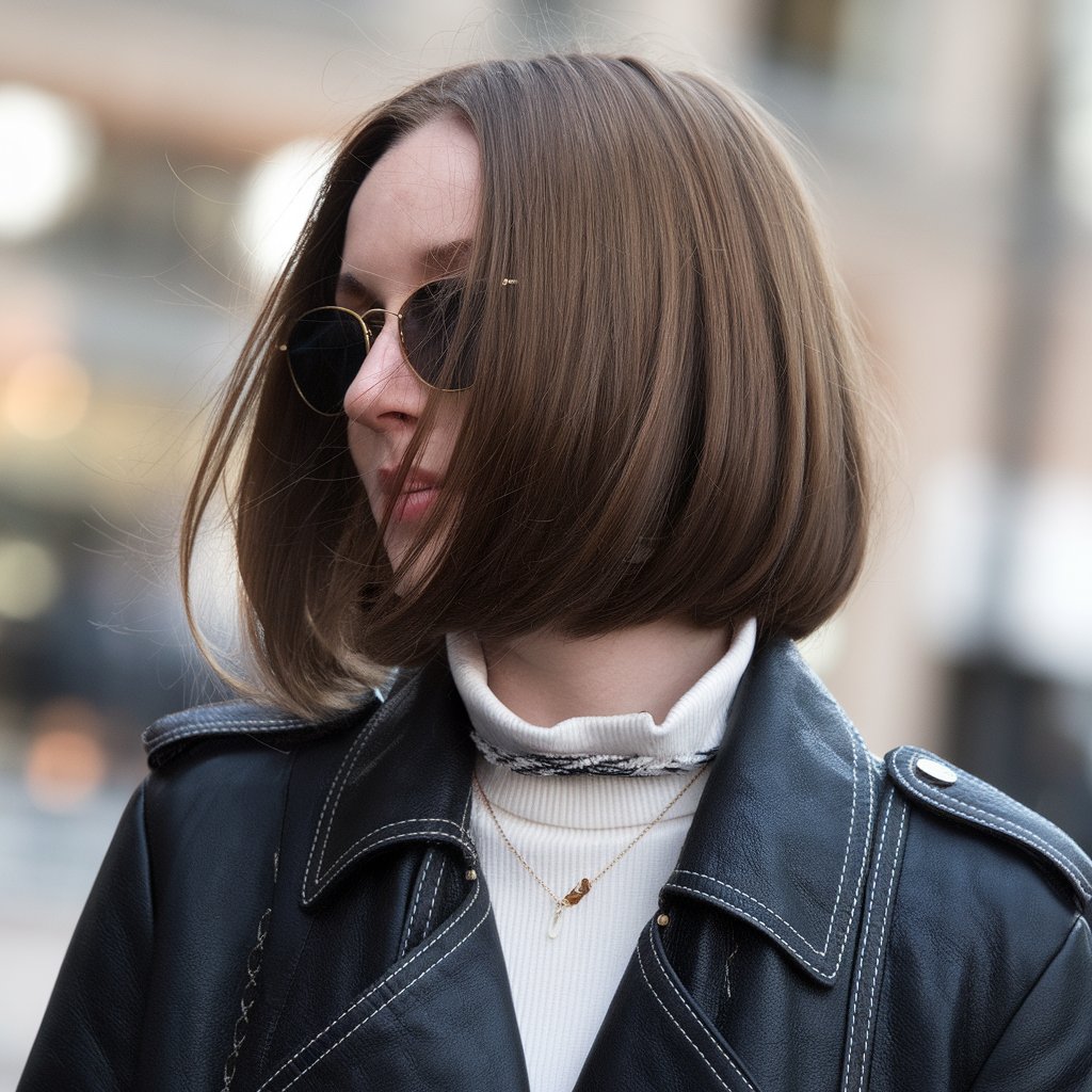 Brunette Bob Airport Hairstyle
