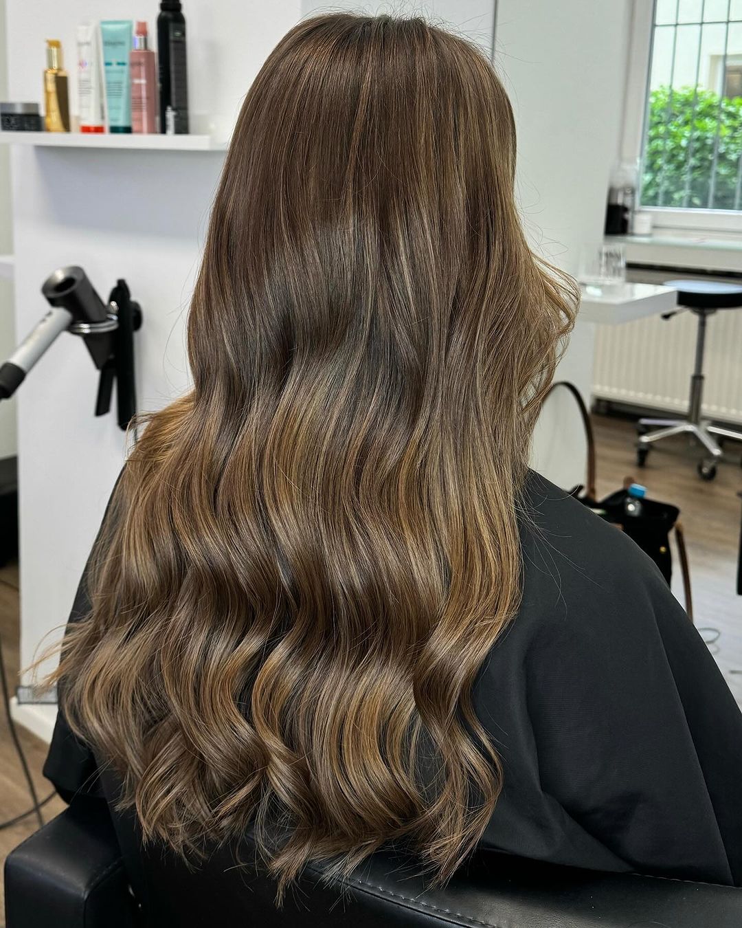 brunette with a touch of gold highlights