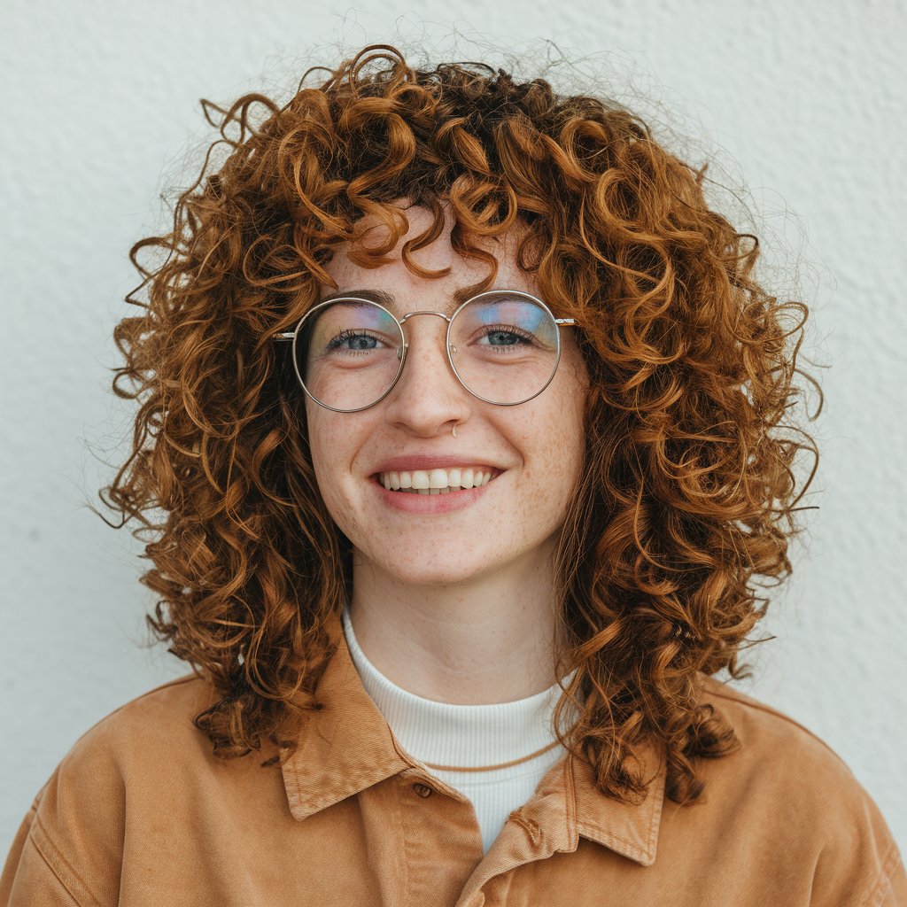 Curly Caramel Brown Hair