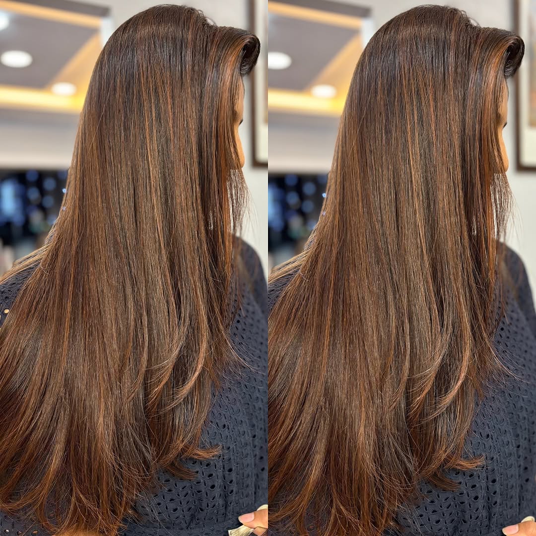 Cinnamon Brown Blended Highlights