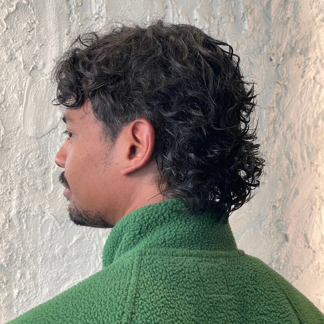 Curly Mullet For Men