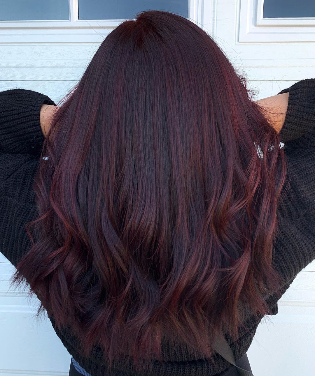 couleur de cheveux bordeaux foncé