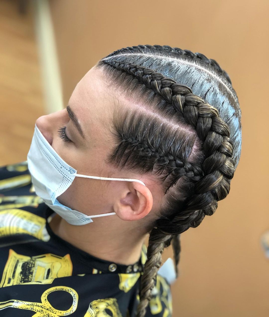 Franse vlechten in twee cornrows