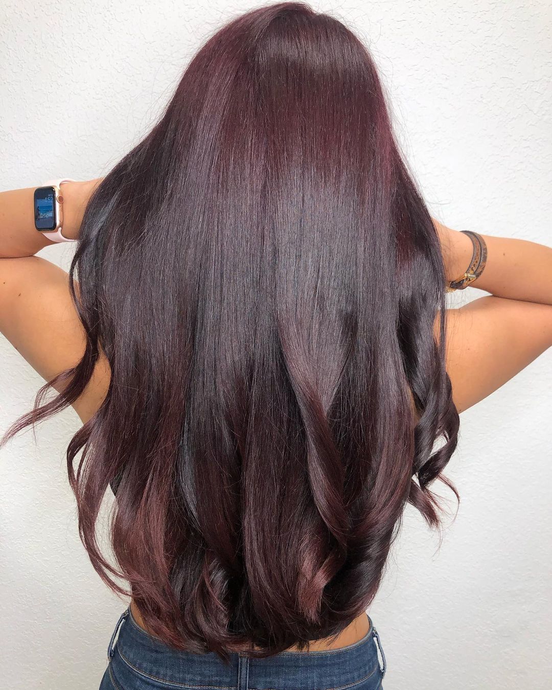 colore dei capelli bordeaux pieno