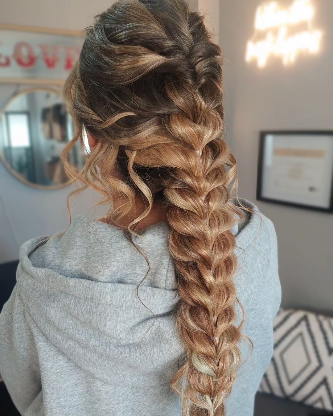 long messy braid