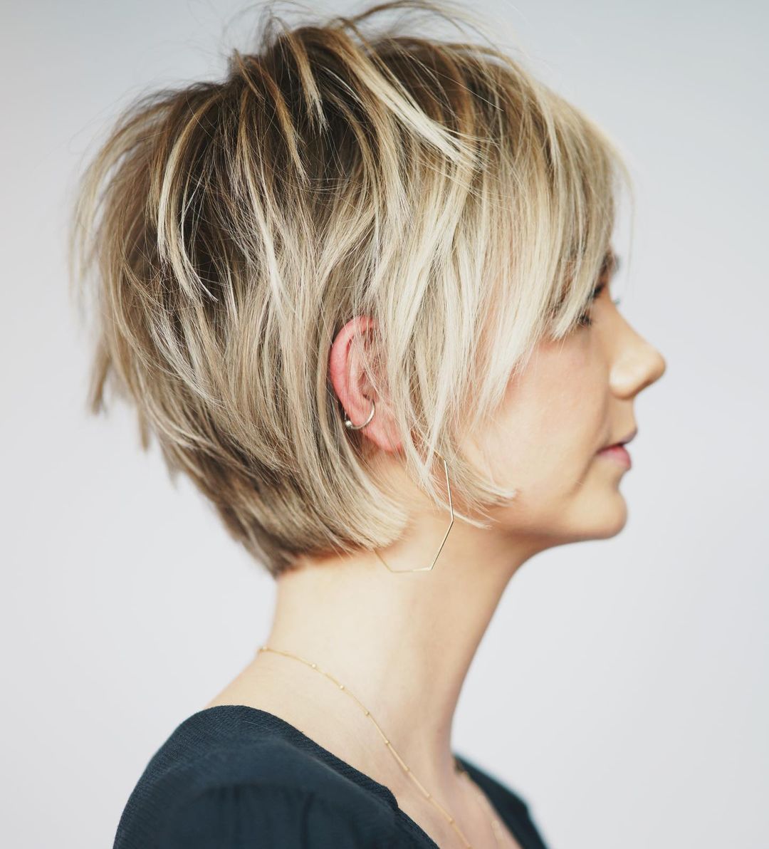 long pixie cut with texture