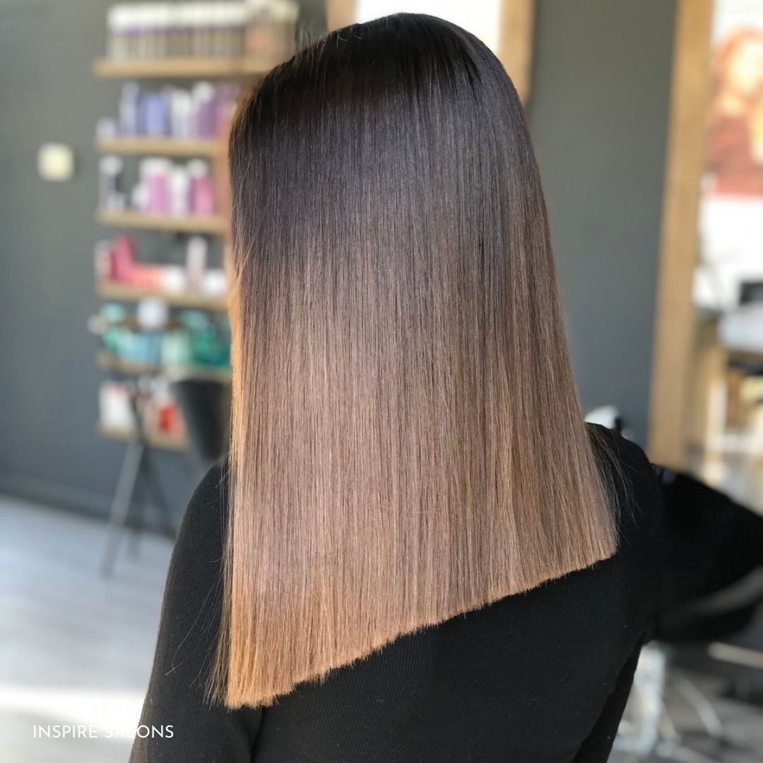 mechas efecto ombre para cabello castaño