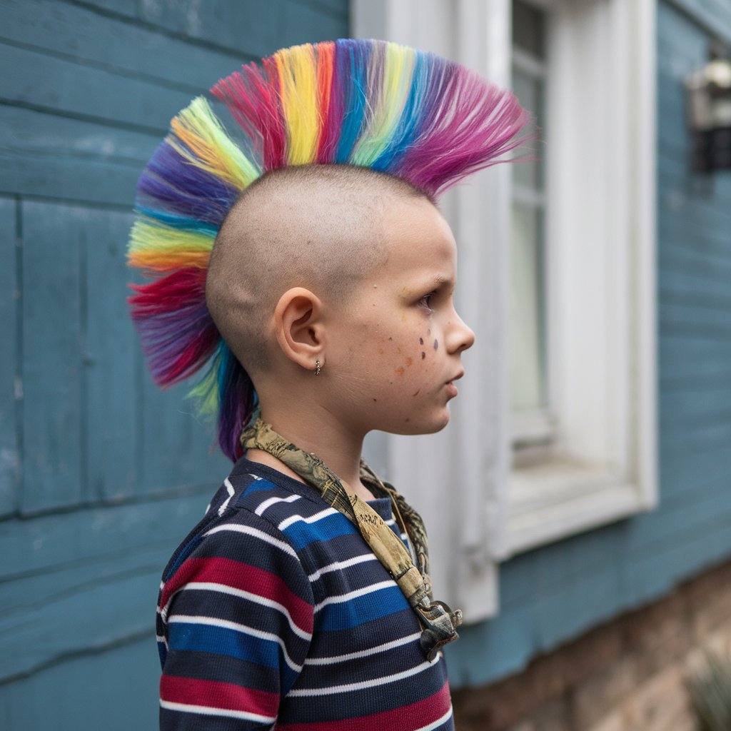 Rainbow Mohawk Cute Hair Day