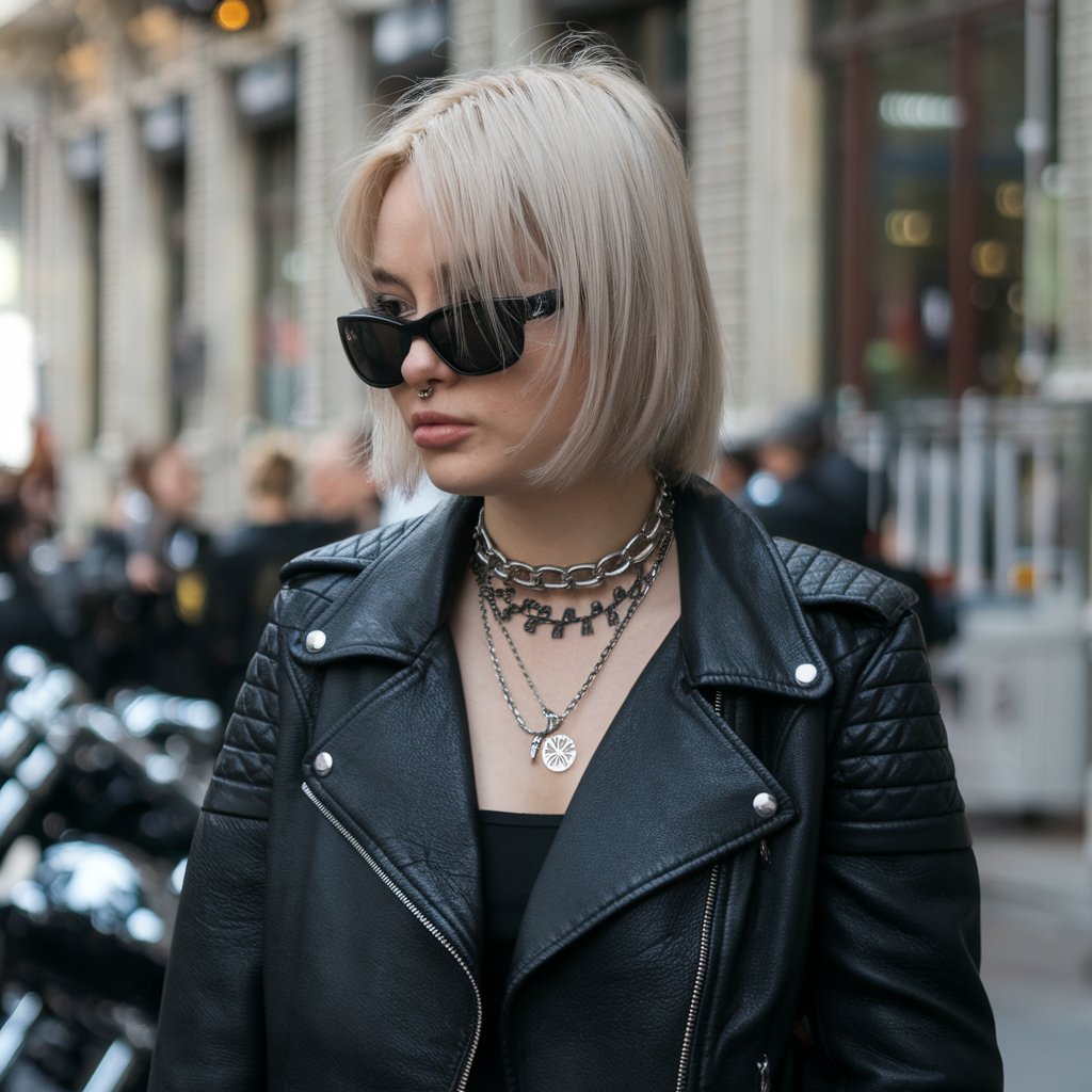 short bob biker hairstyle