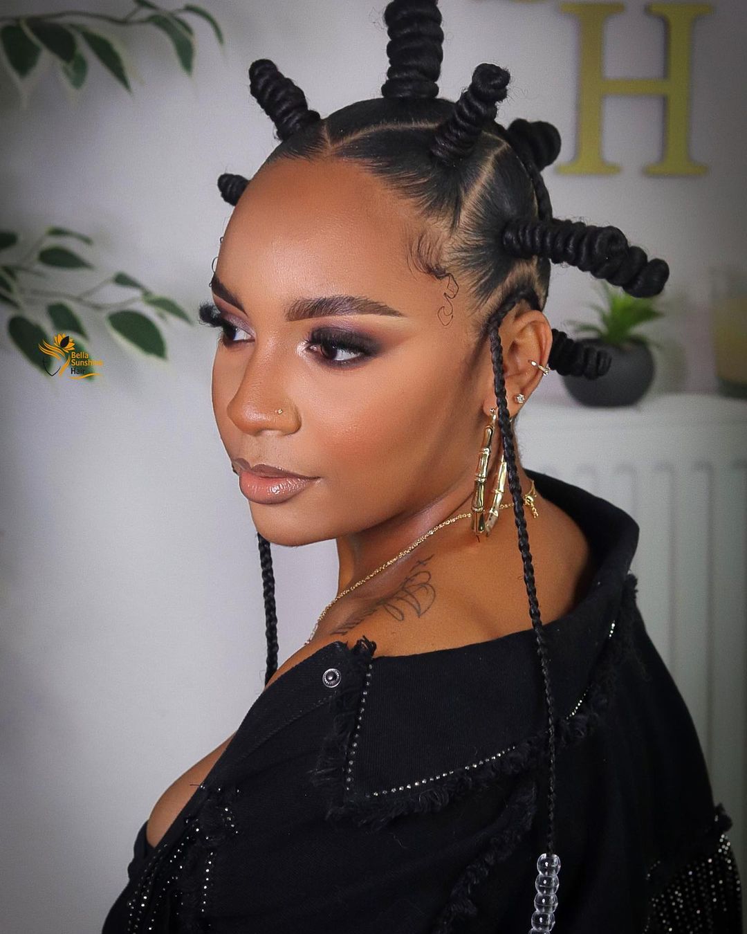 stylish bantu knots