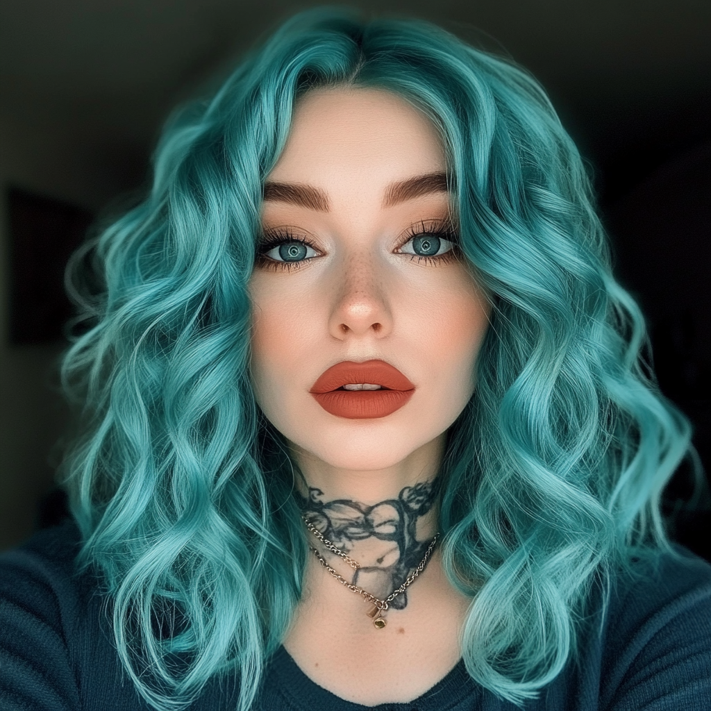 teal dreamy hair color