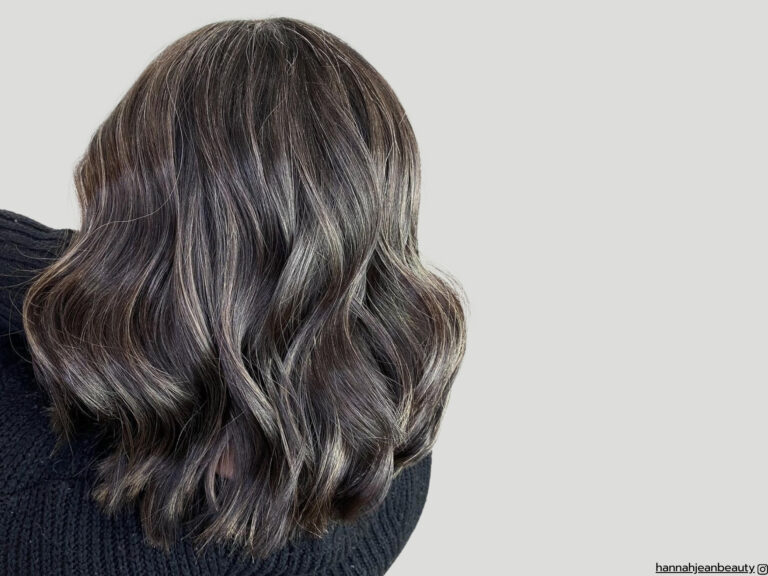 gray hair with lowlights over 50